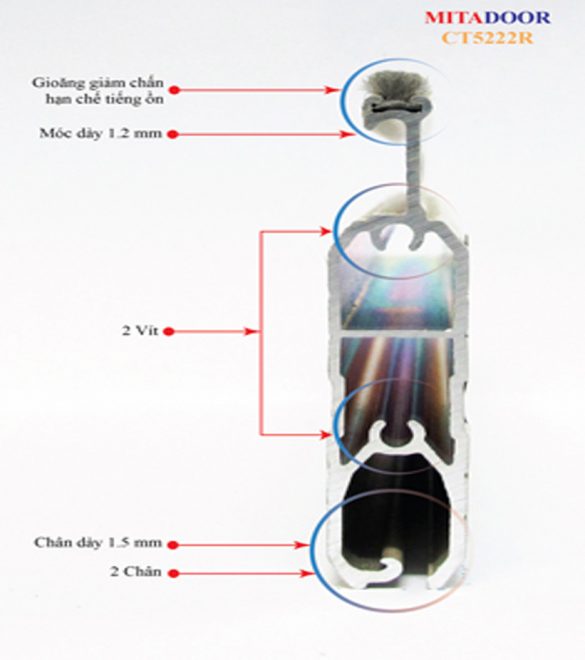 cửa cuốn Mitadoor khe thoáng CT5222R – High class