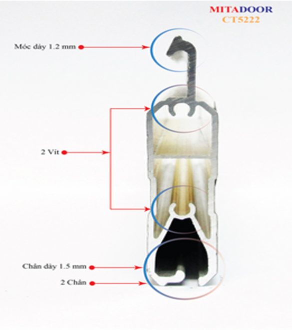cửa cuốn Mitadoor khe thoáng CT5222 – High class