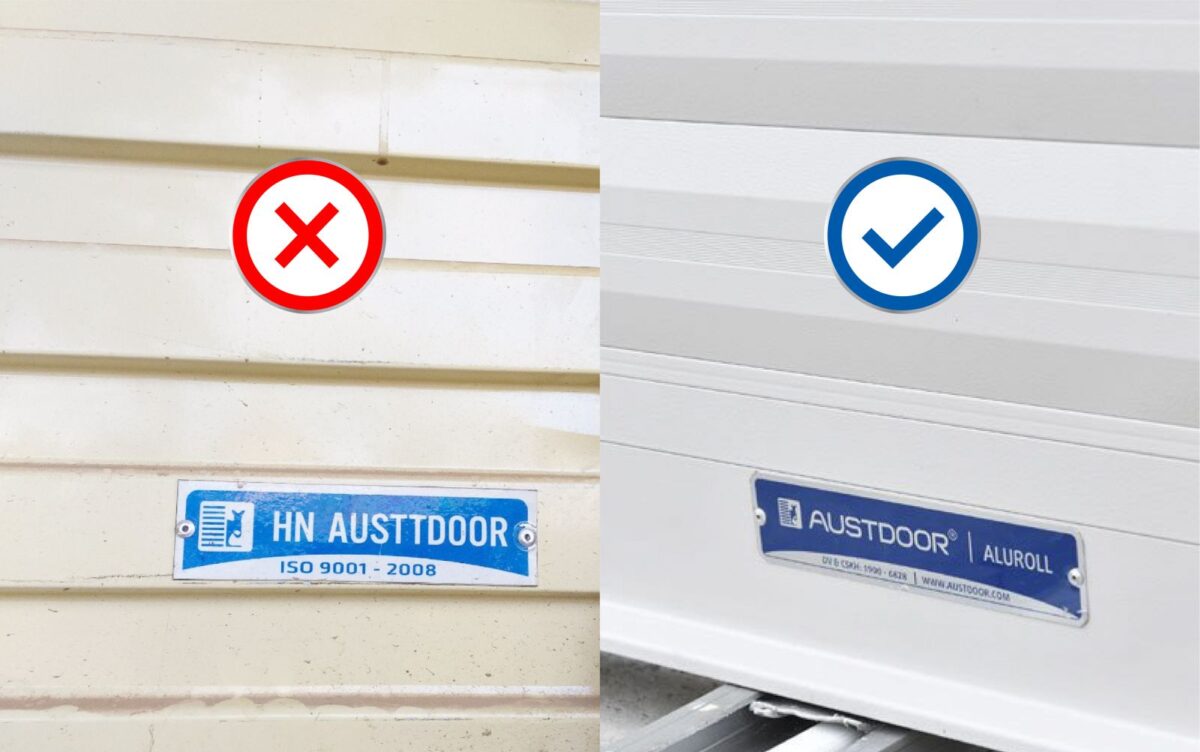 cách nhận biết cửa cuốn austdoor thật giả