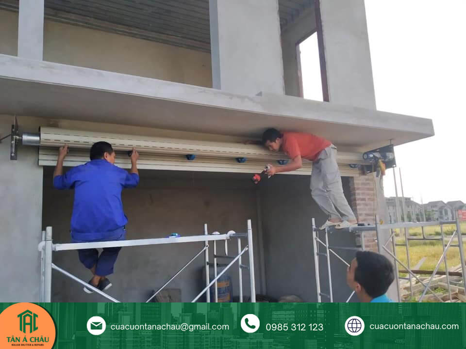 Qquy trình lắp đặt cửa cuốn