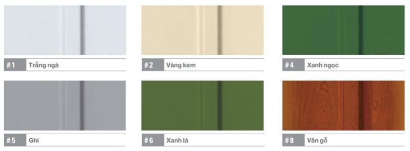 Bảng màu cửa cuốn tấm liền Austdoor