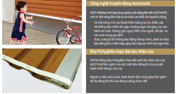 Thông số thân cửa cửa cuốn tấm liền Austdoor